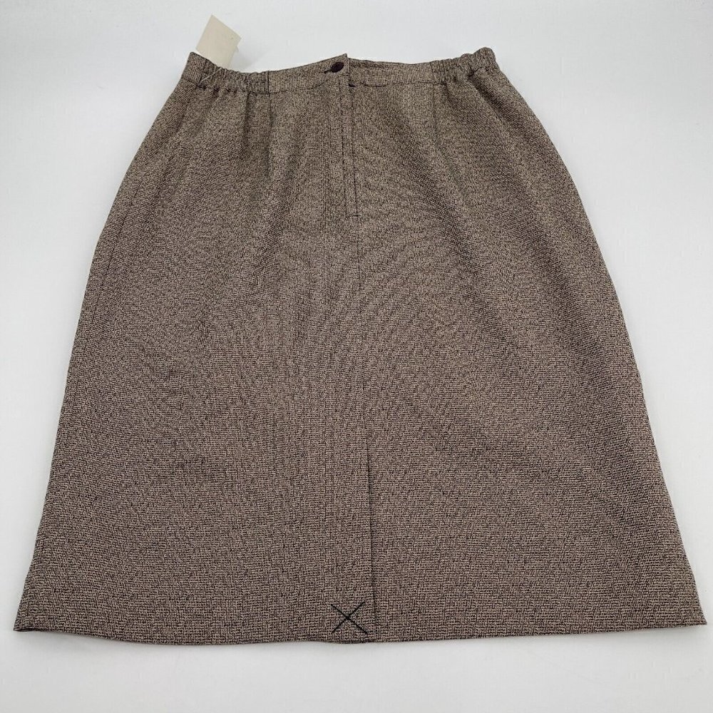 Sag Harbor Suit Skirt 10 Womens Brown Lined Straight Pencil Business Casual New - Picture 5 of 13